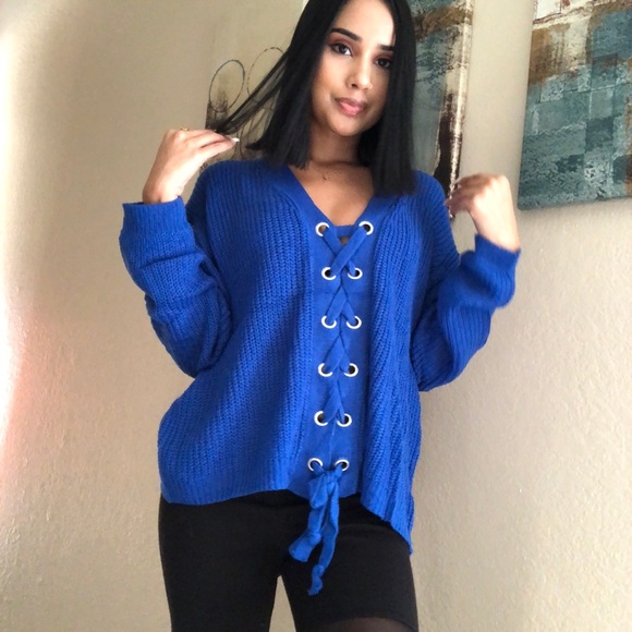 💙💙Royal Blue knit Sweater 💙💙 - Picture 2 of 4